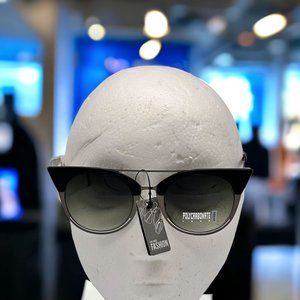 Cat Eye Black Metal Plastic Frame Sunglasses UV 400